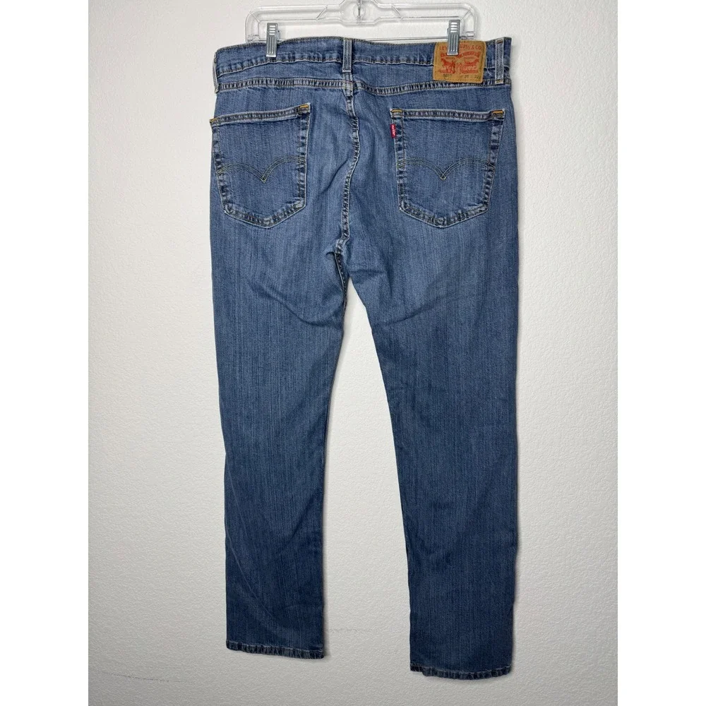 Levis‎ 502 Regular Taper Mens Blue Denim Jeans W36 L32 Medium Wash Stretch